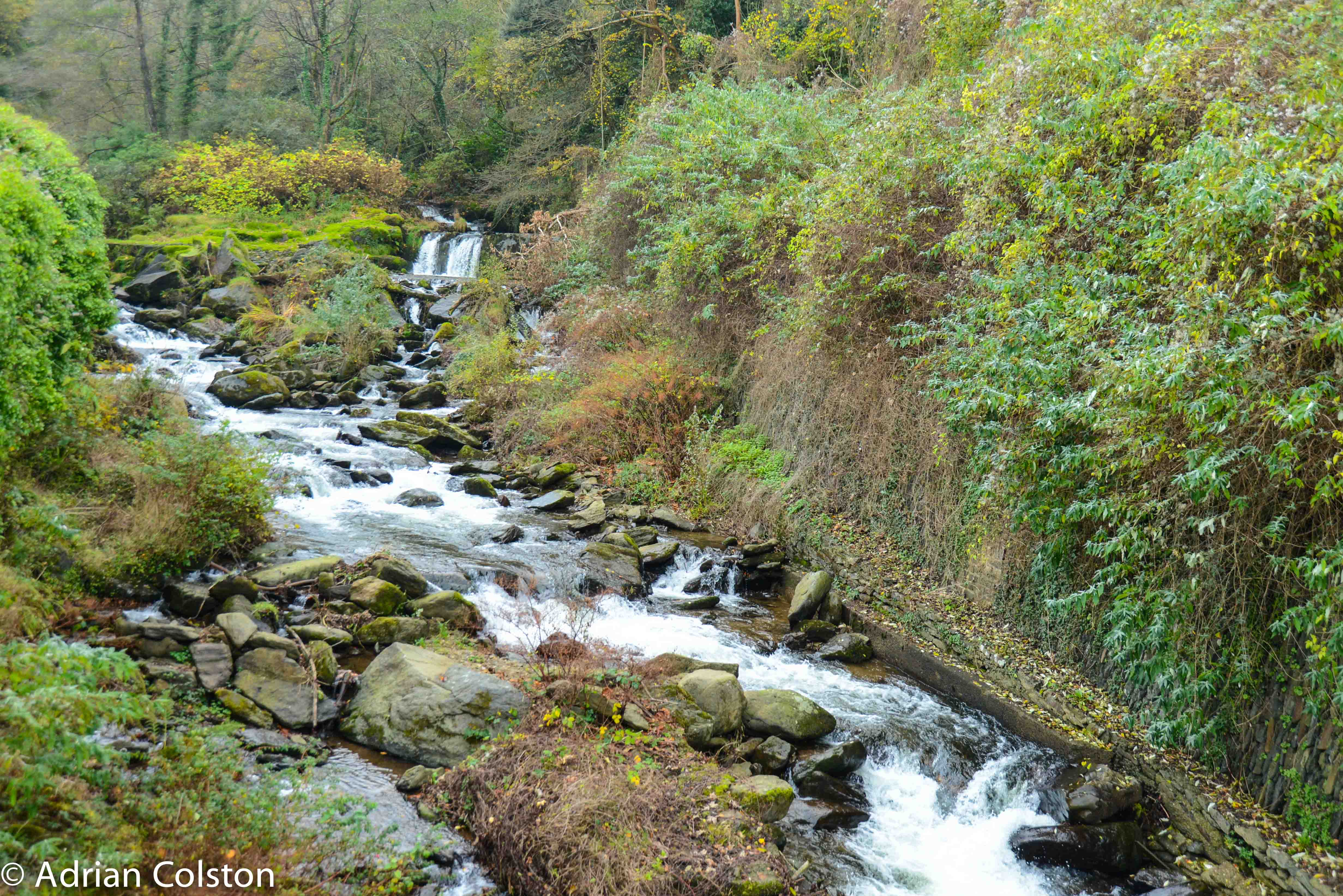 Lynmouth river waterfall